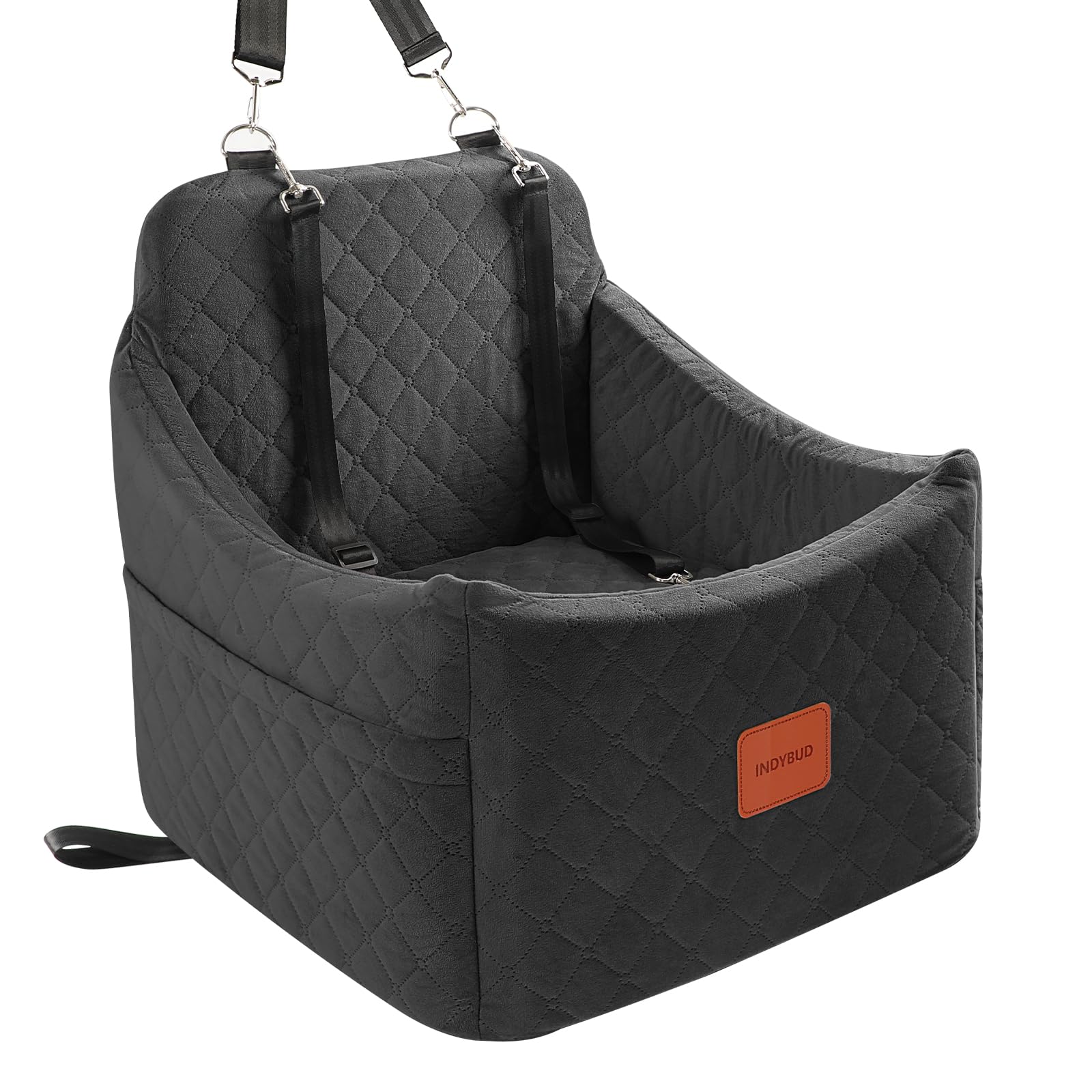 INDYBUD small dog car seat front view for improved visibility and comfort