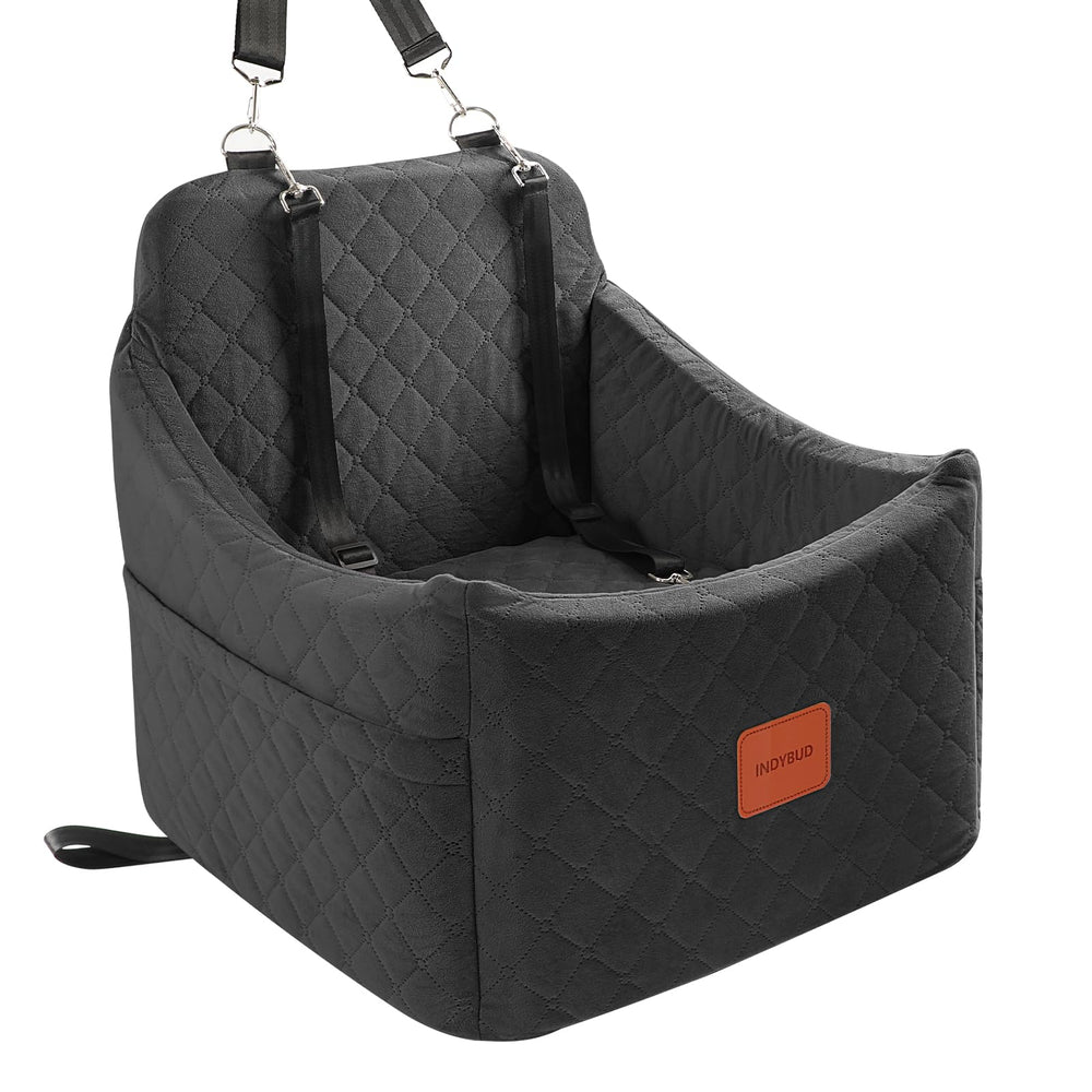 INDYBUD small dog car seat front view for improved visibility and comfort