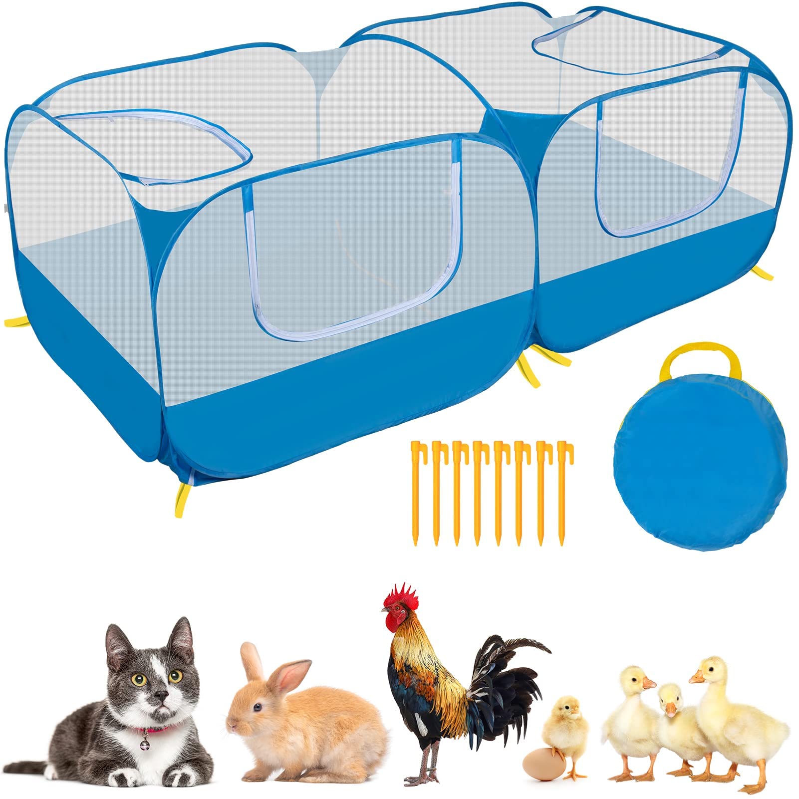 Ineariu 73in playpen with detachable bottom for safe outdoor grass play.