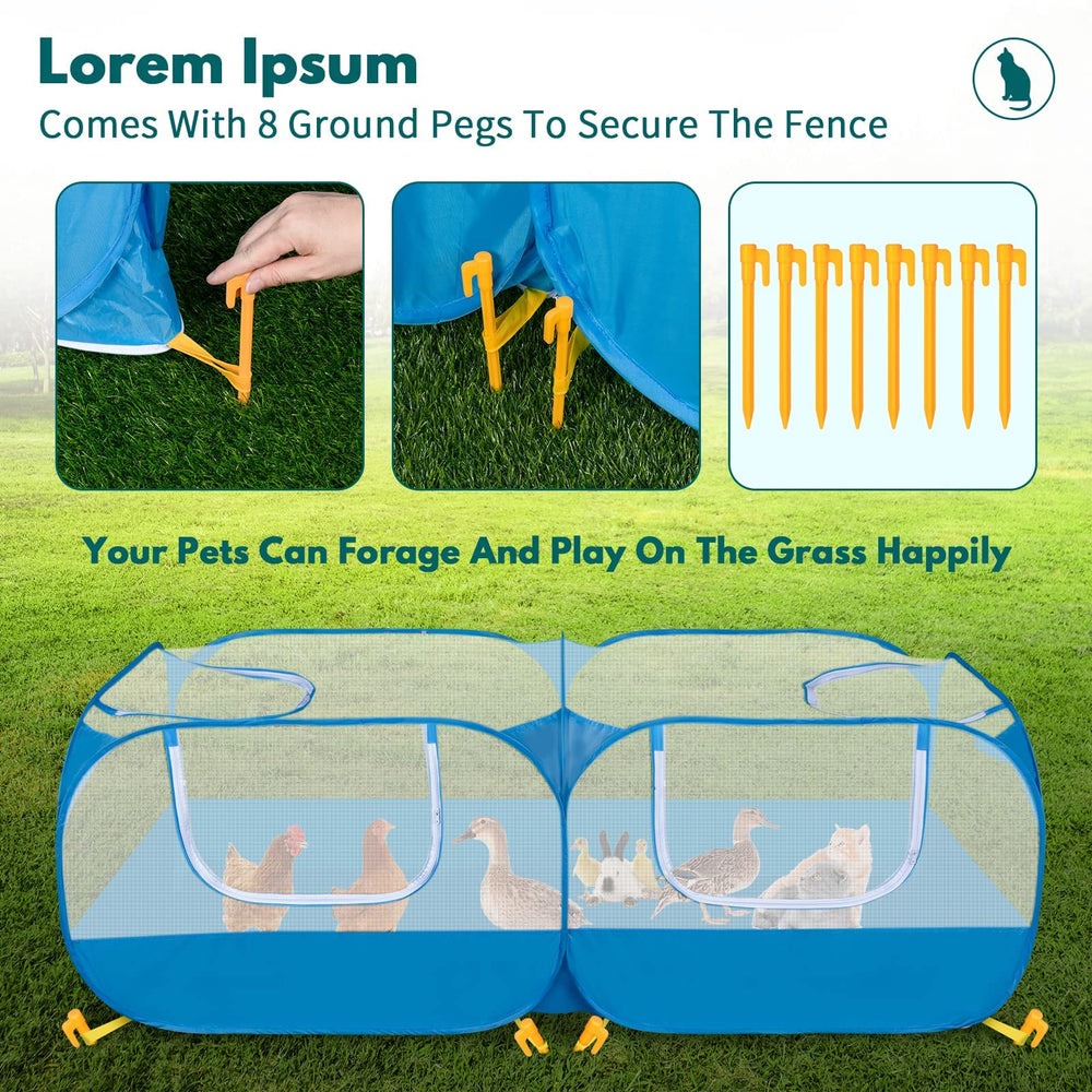 Ineariu multi-pet enclosure adapts as nursery, outdoor run, or indoor exercise area.