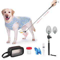 iNenya Dog Urine Sample Catcher extended telescopic rod for non-invasive sampling.