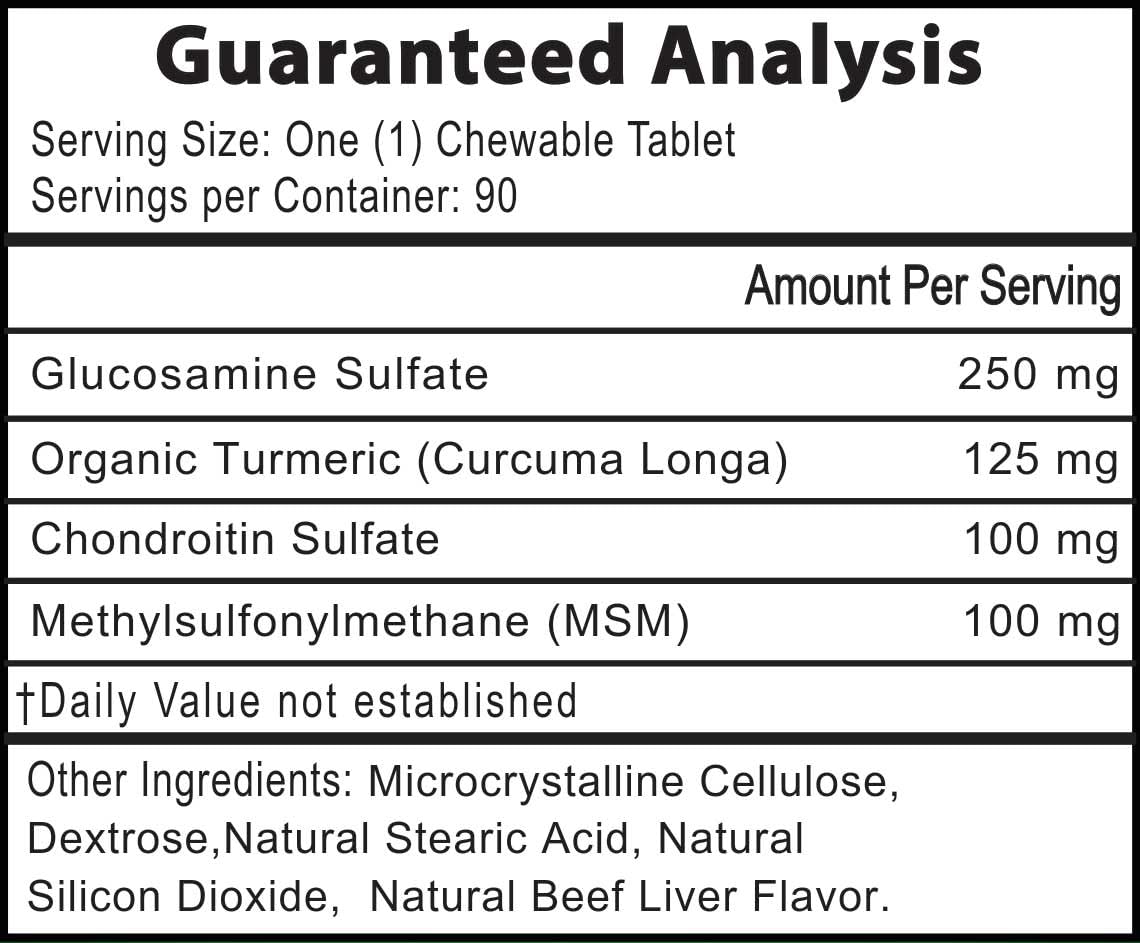 Infinite Pet Supplements all-breeds joint support image suggests versatile use across dogs.