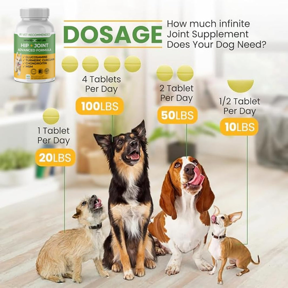 Infinite Pet Supplements vet-approved badge on packaging signals trusted care.