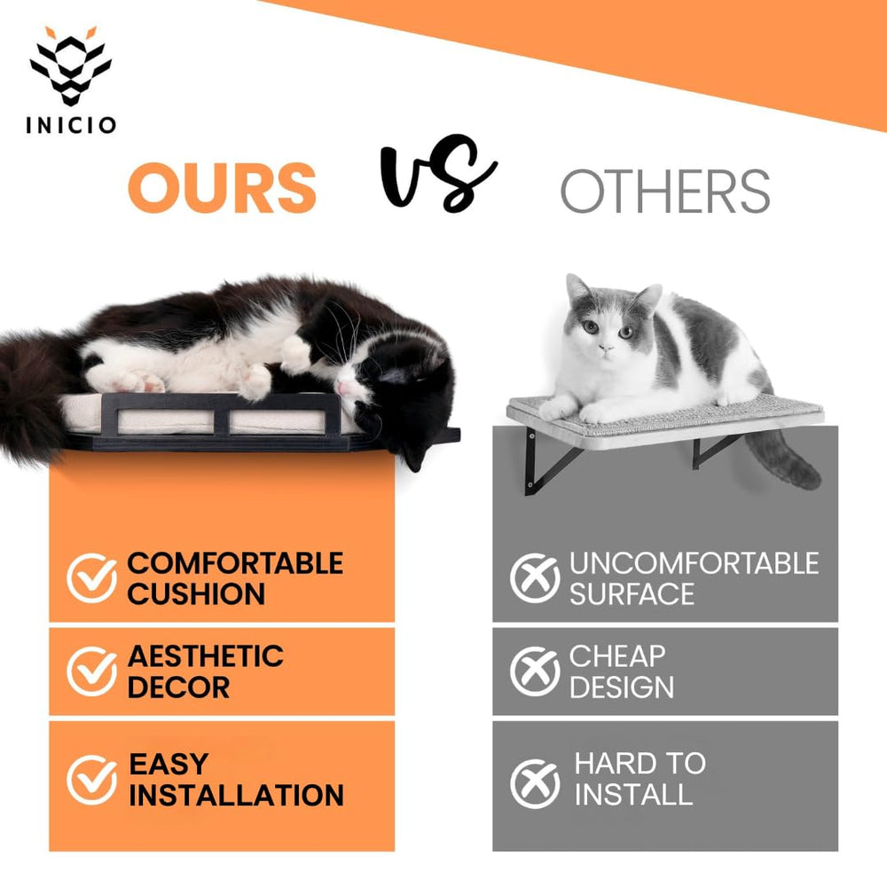 INICIO natural wood corner shelf adds stylish space-saving cat furniture