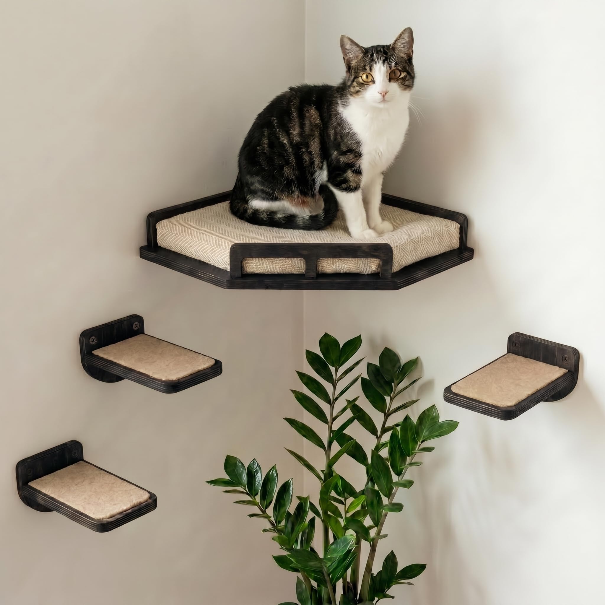 INICIO cat wall shelves safe sturdy perch on wall for climbing and lounging