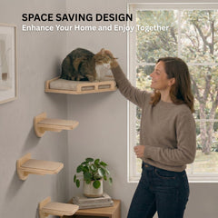 INICIO cat wall shelves wall-mounted design blends with modern decor.