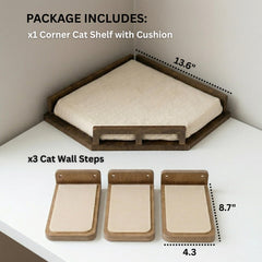 INICIO Cat Wall Shelves cushion is washable for clean, comfortable rests.