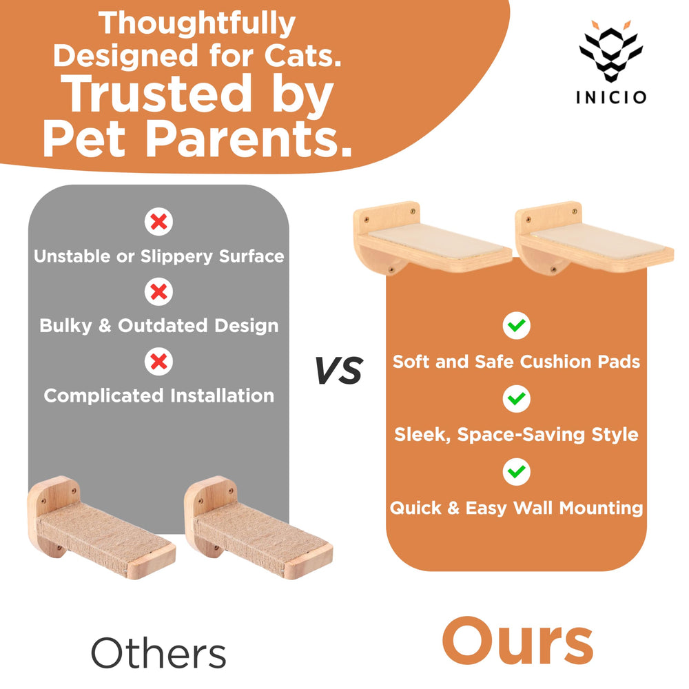 INICIO cat wall stairs fixtures included for quick setup