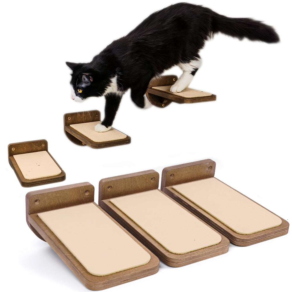 INICIO Cat Wall Stairs set of 3 wall-mounted steps for climbing and play