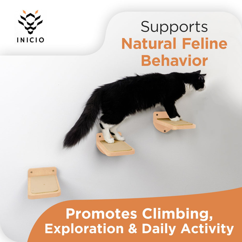 INICIO cat wall stairs three-step ladder supports cats of all sizes