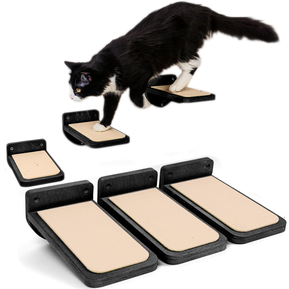 INICIO Cat Wall Steps 3-step set saves space while enabling safe vertical exploration.
