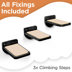 INICIO Cat Wall Steps Black Finish blends modern interiors with feline play.