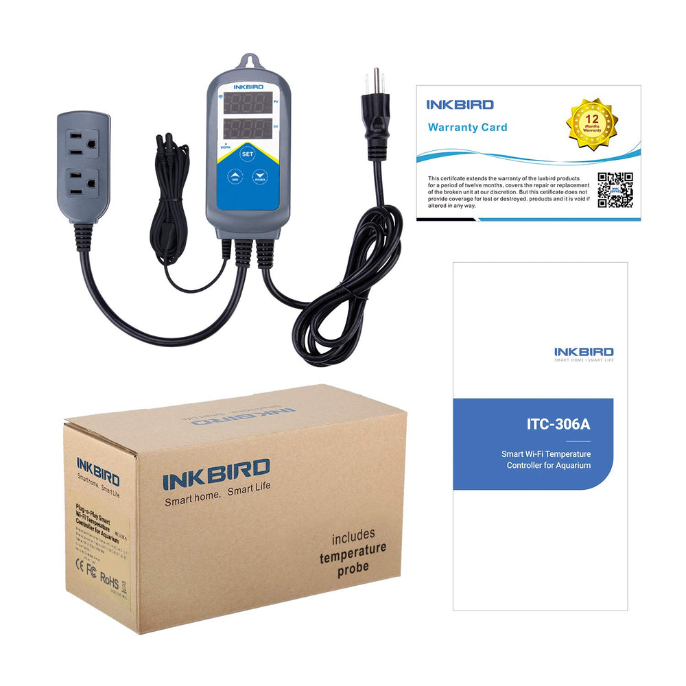 Inkbird ITC-306A app notifications for temperature alerts.