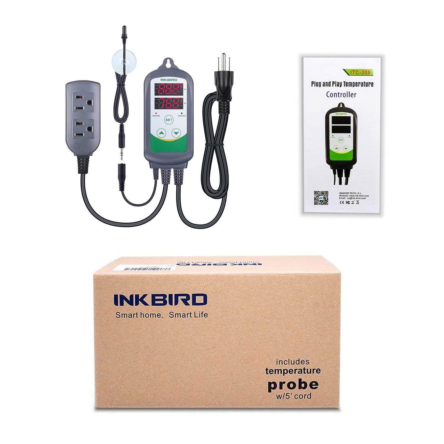 Inkbird ITC-308S corrosion-resistant design for freshwater and saltwater tanks