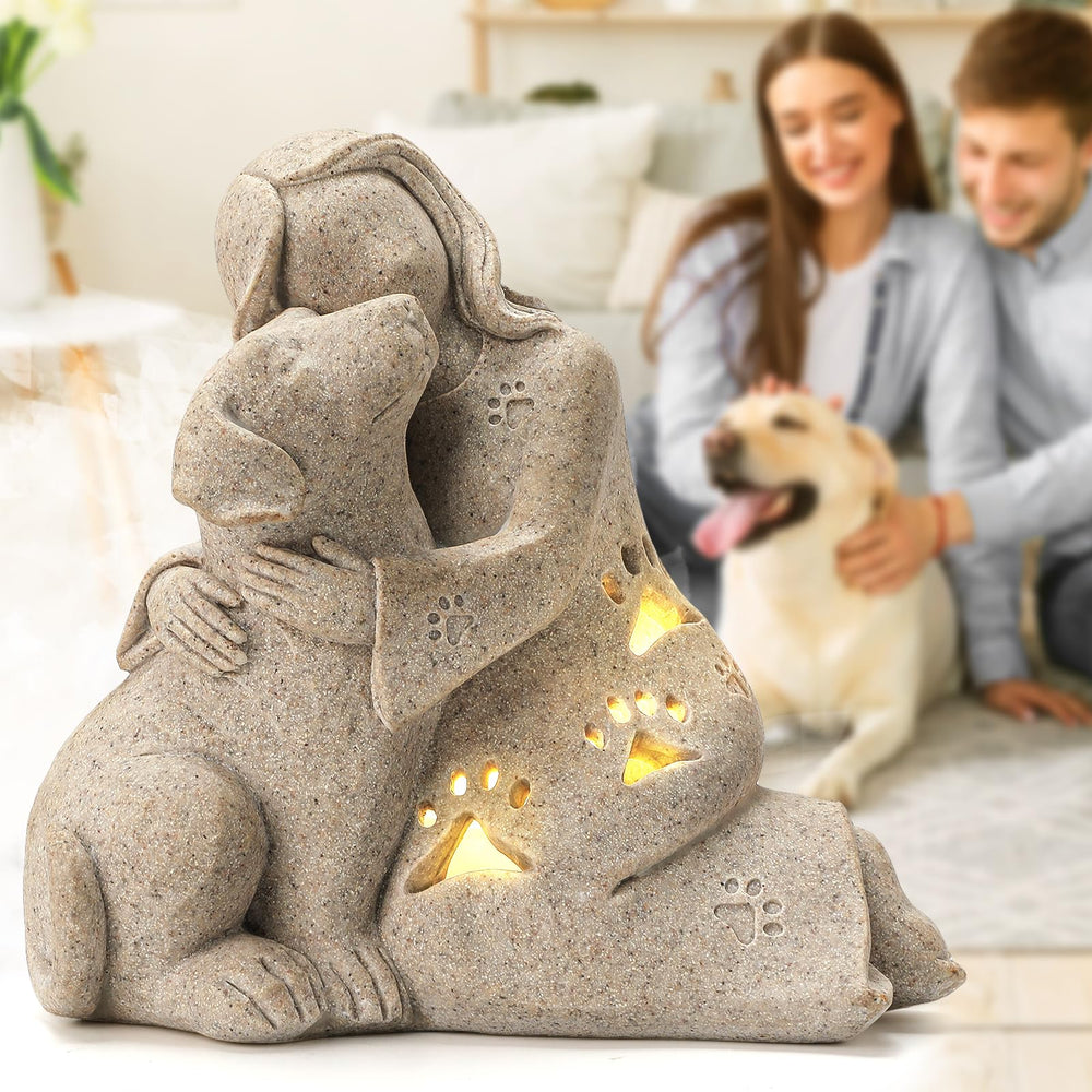 INLOMEM nine-inch dog memorial statue serves as a respectful remembrance piece.