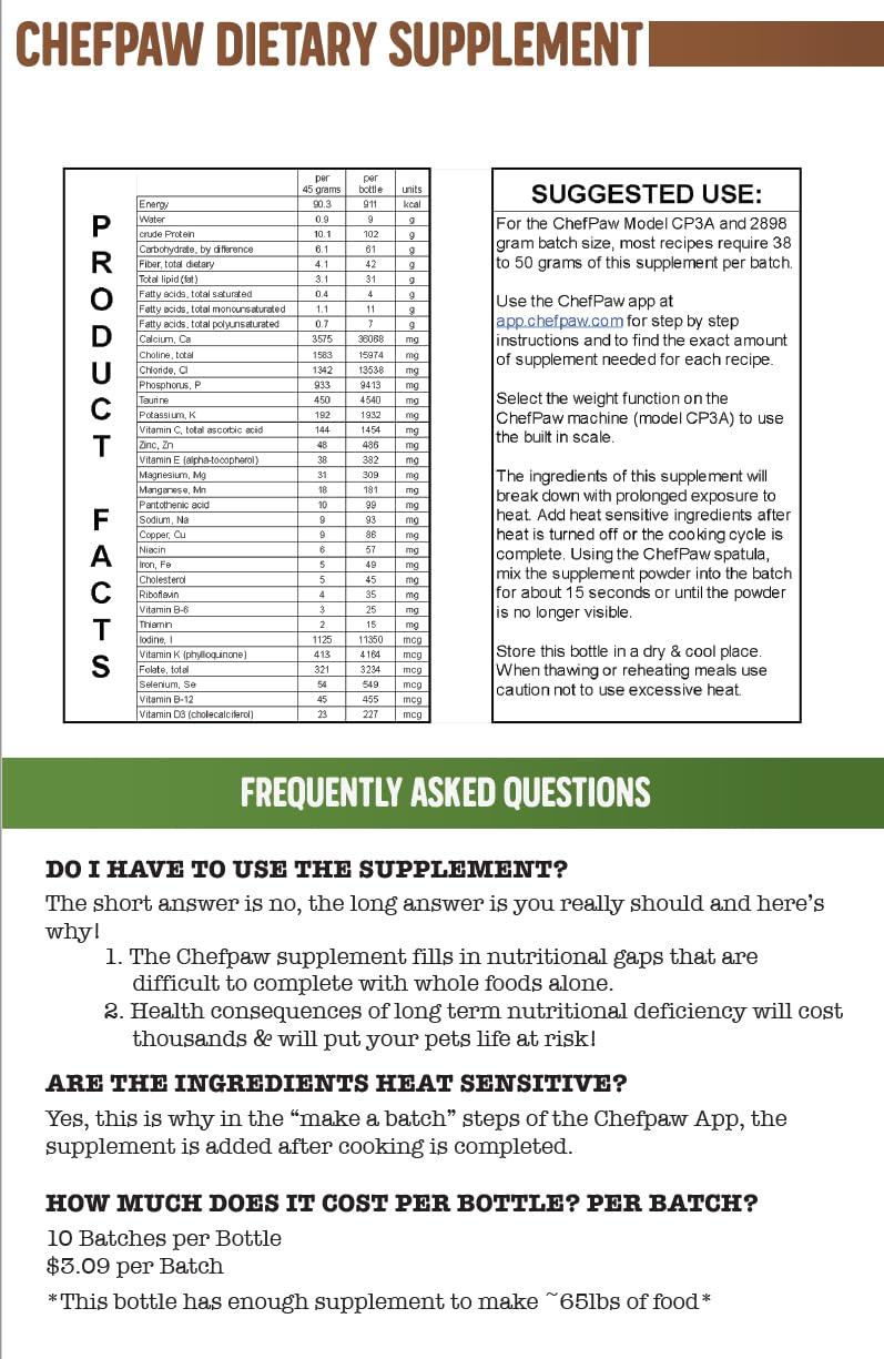 Innovet ChefPaw Nutrition Booster kibble-mixing demonstrates effortless incorporation into meals