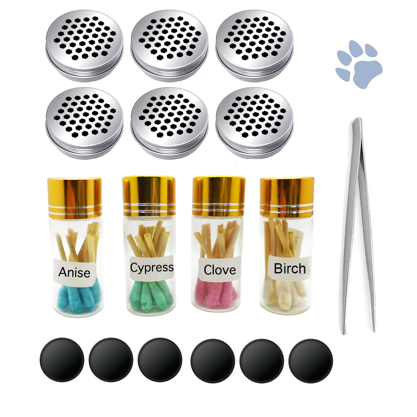 INNOYUMLIN dog scent tins set with magnets for indoor nosework training