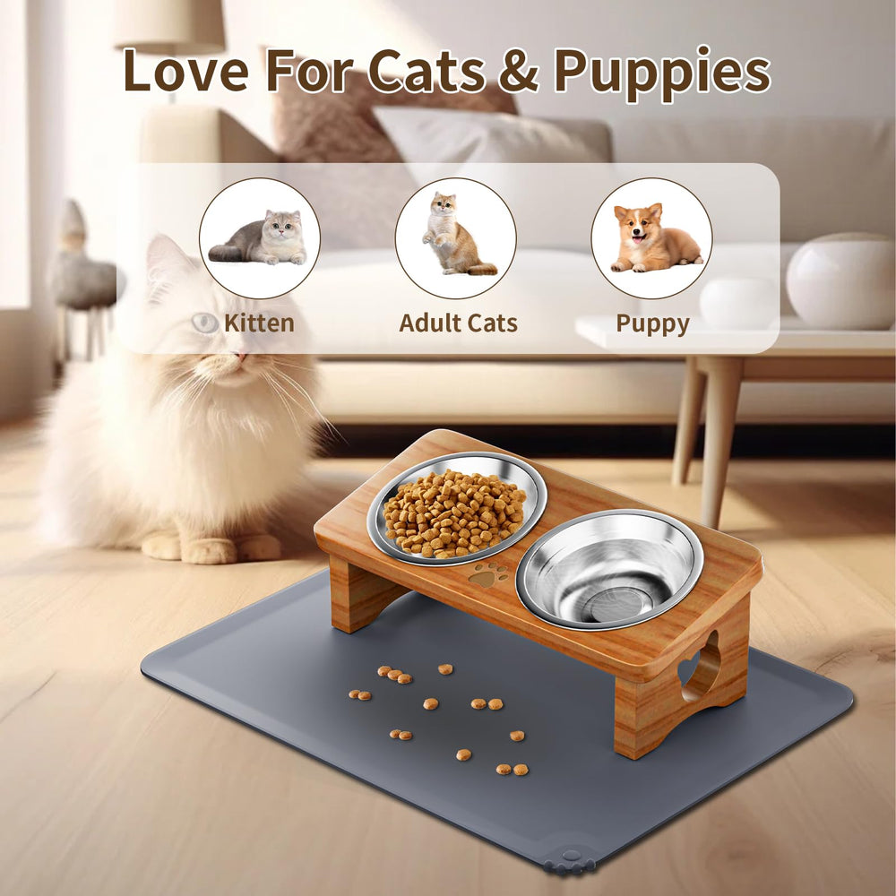 INNVVIS elevated mealtime setup helps pets eat with ease.