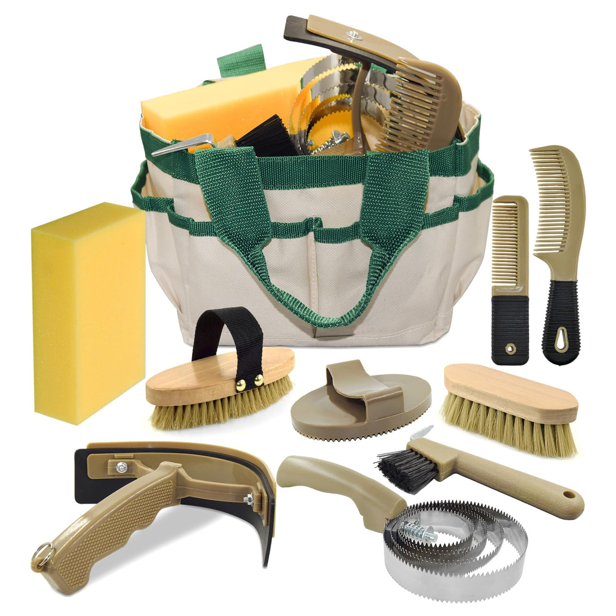 inoreal professional grooming kit in tote bag for easy transport and organized storage.