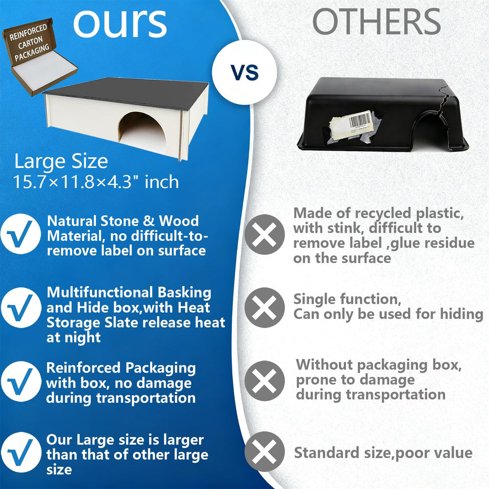 INOSCIND slate reptile hide XL reinforced packaging protects during transit.