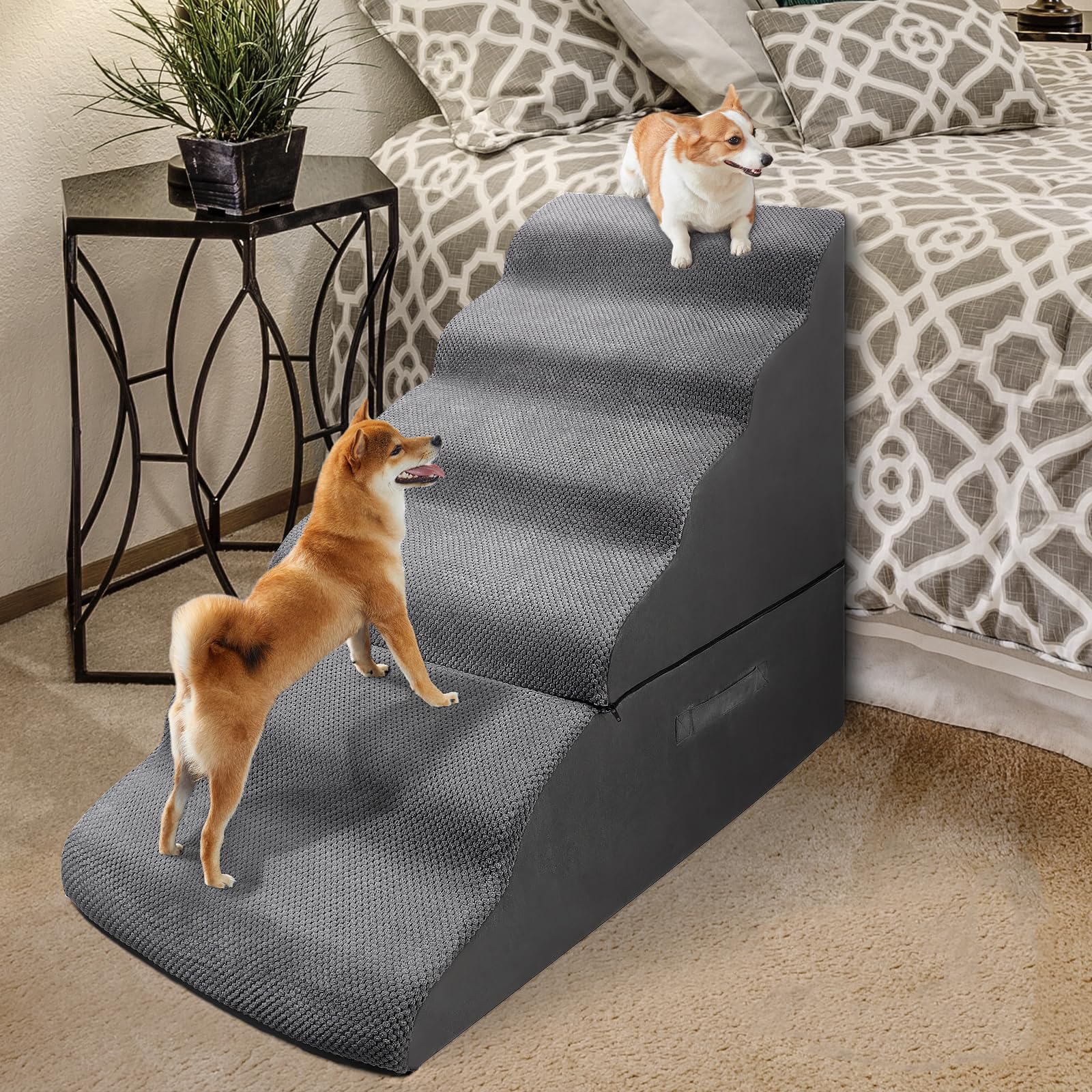 INRLKIT dog stairs high bed 30-inch for easy access and safety.