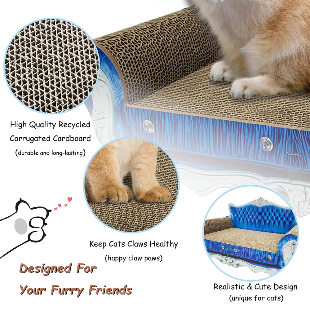 INRLKIT luxury cat scratcher sofa elevated design demonstrates space-saving lounging and furniture protection