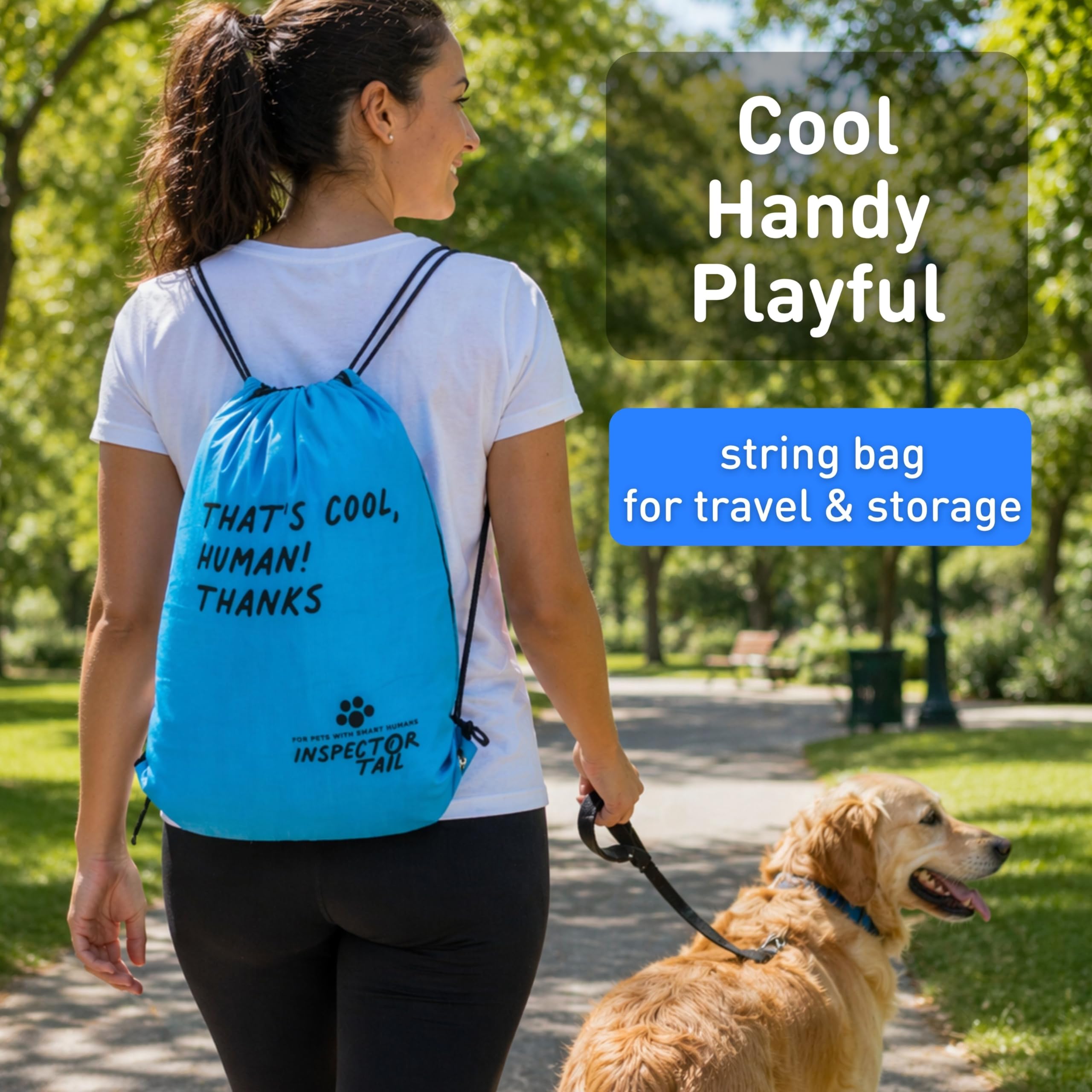 Inspectortail size options displayed to fit different pets.