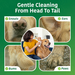 Inspire Naturals Cat Wipes provide gentle cleansing and conditioning for fur.