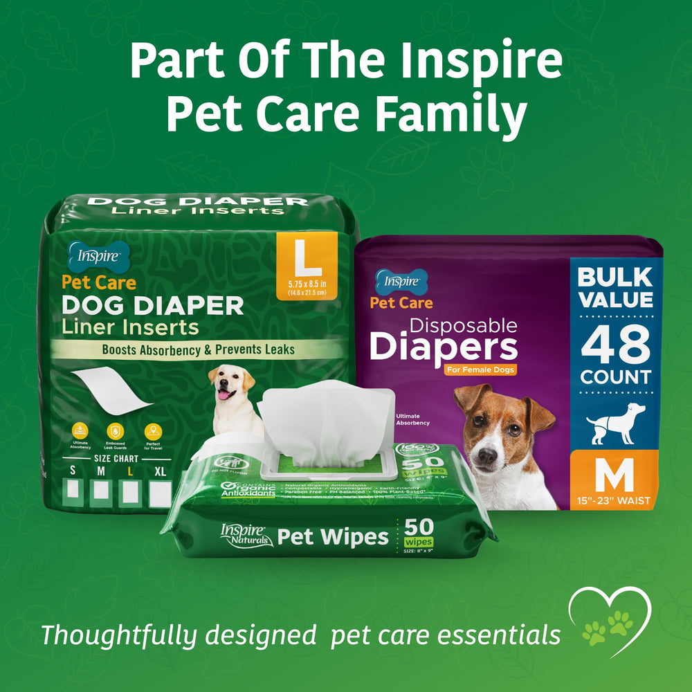 Inspire Naturals deodorizing wipes help refresh between baths.