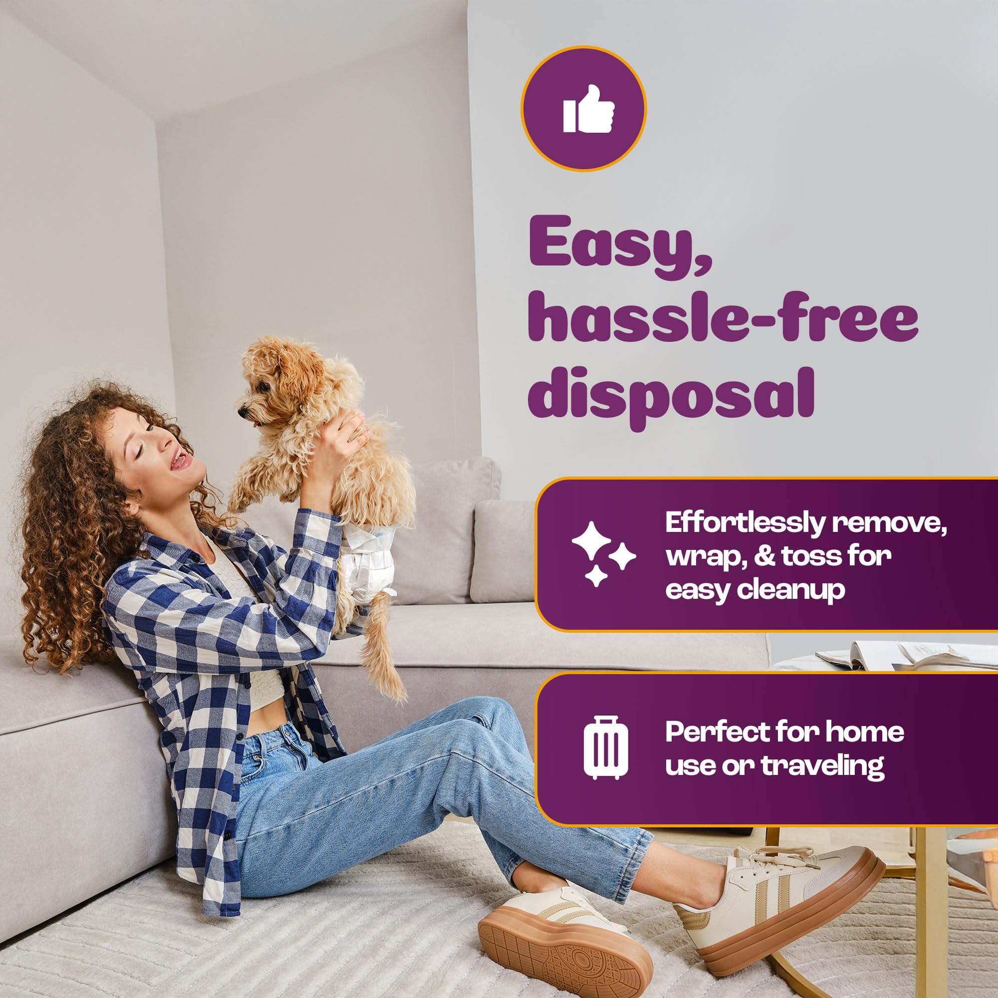 Tail-hole and adjustable fasteners provide a secure fit with Inspire Pet Care.