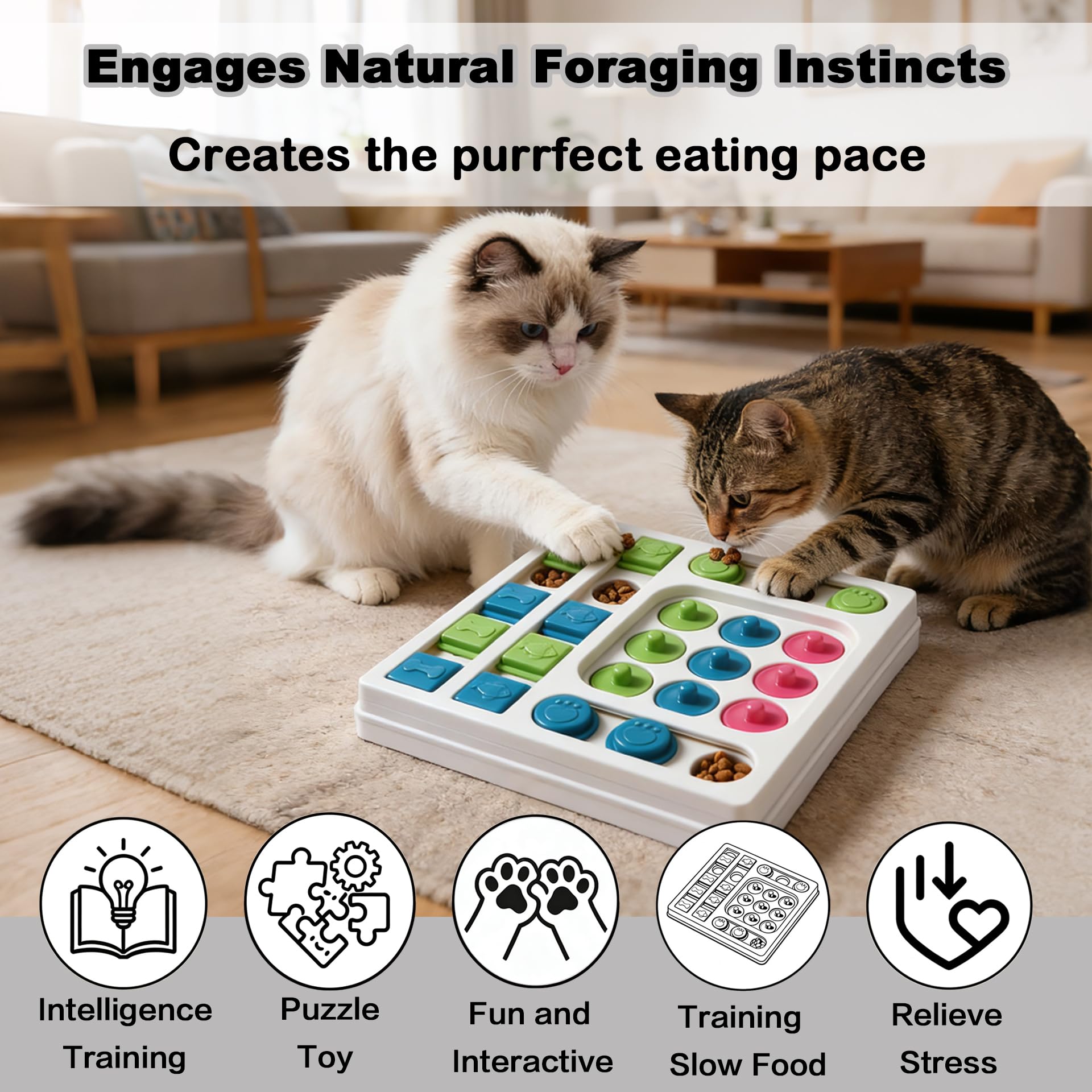 InsRakio interactive cat toy in action during play