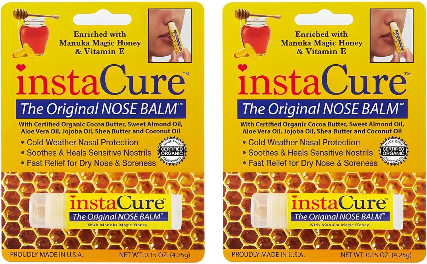 INSTACURE nose balm stick delivers daily moisture on the go