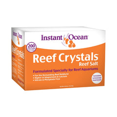 Instant Ocean Reef Crystals bottle ready for reef aquariums with enriched elements.