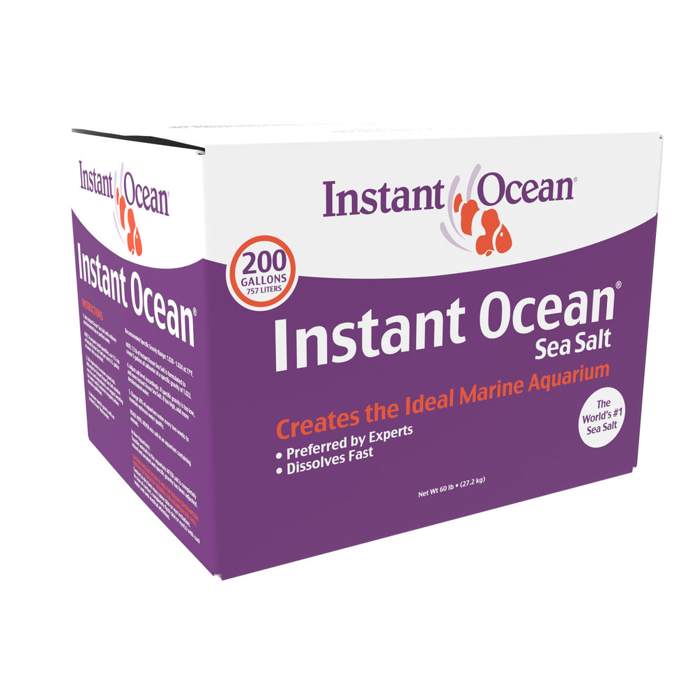 Instant Ocean sea salt helps maintain stable pH for marine tanks.