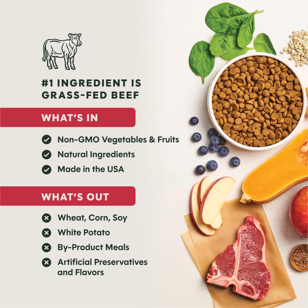 Instinct BeNatural USA-raised beef ingredient highlight emphasizes high-quality protein.