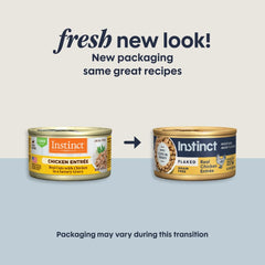 Instinct Flaked Entrée Chicken gravy closeup emphasizes savory texture your cat may enjoy.