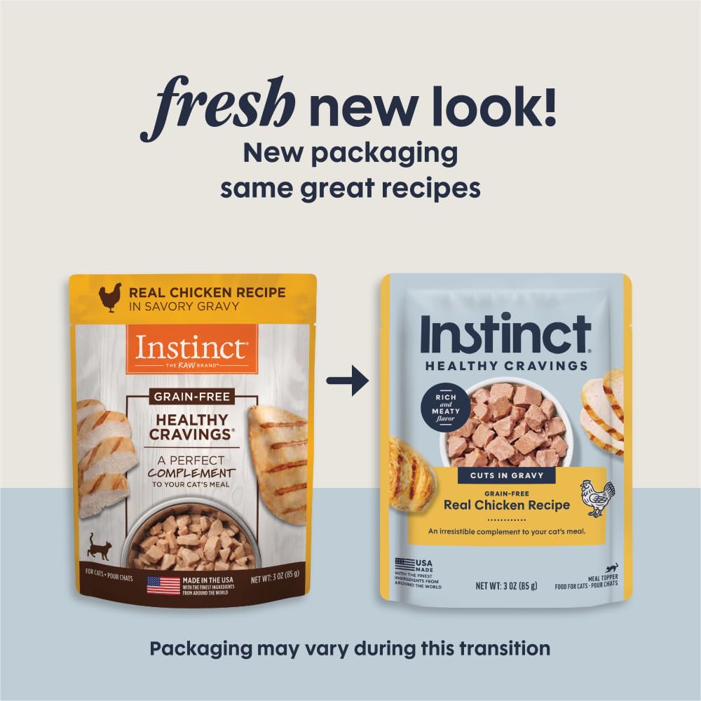 Instinct Healthy Cravings cat topper served in bowl for meal enhancement