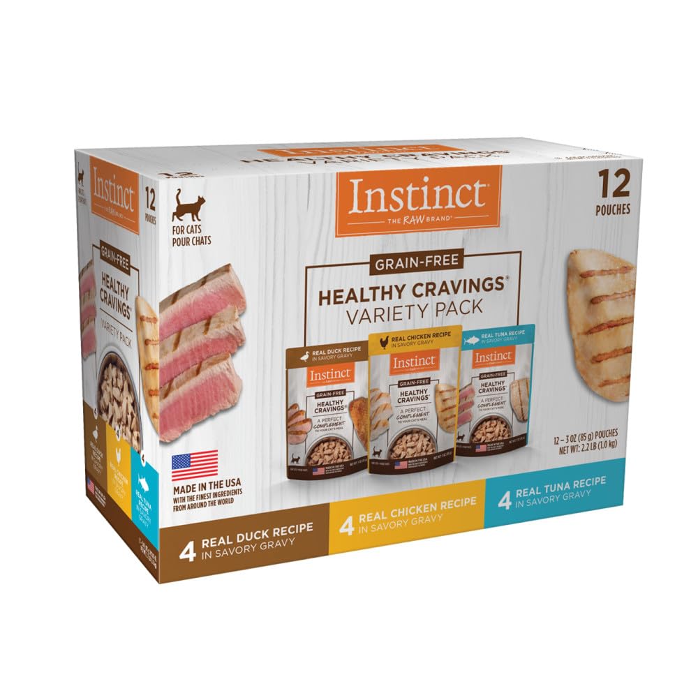 Instinct Healthy Cravings duck pouch showing protein-rich meat for lean muscles.