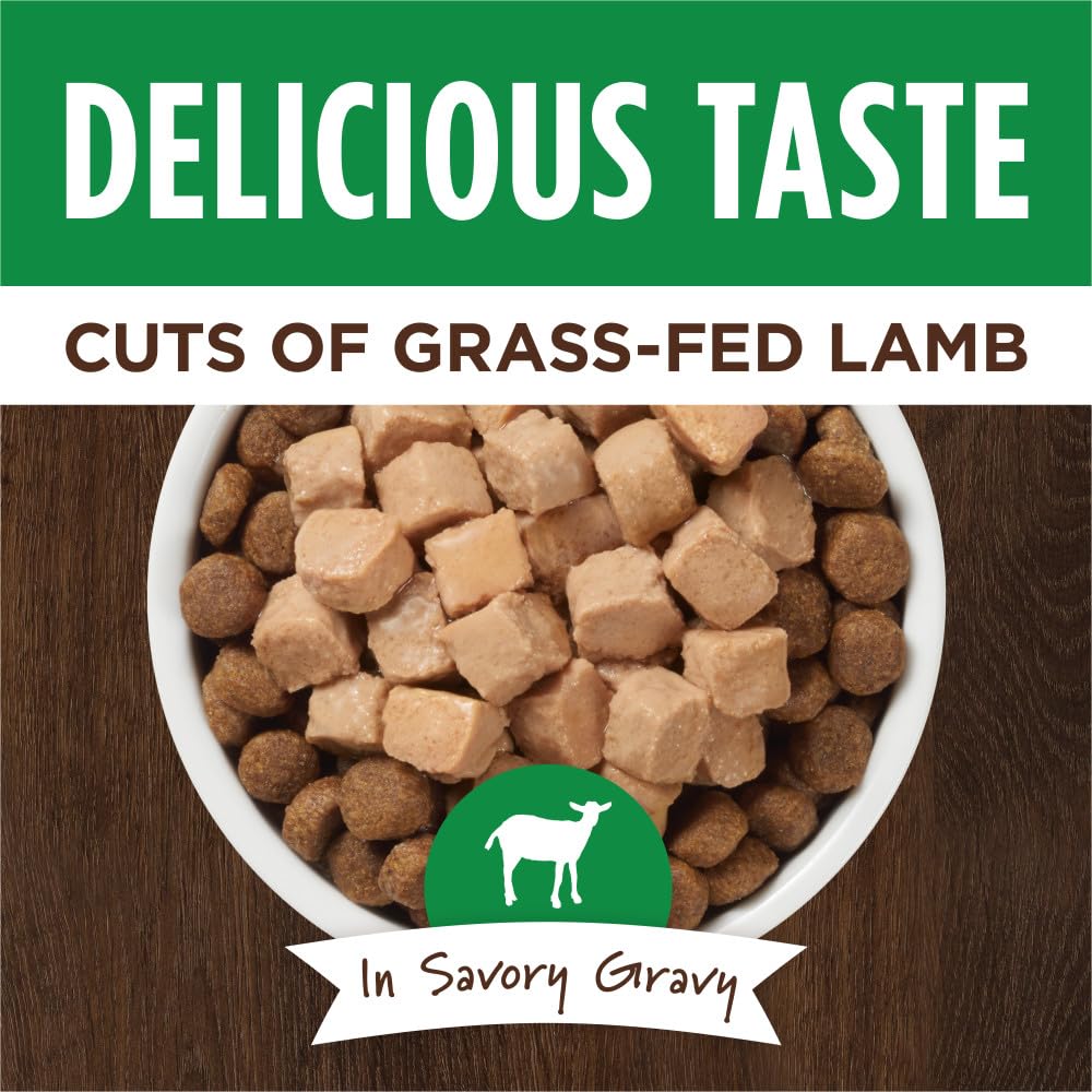 Instinct Healthy Cravings lamb in savory gravy pouch enhances taste and moisture at mealtime