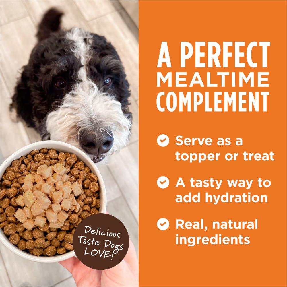 Instinct Healthy Cravings gravy topper image shows real beef in savory gravy boosting meal appeal.