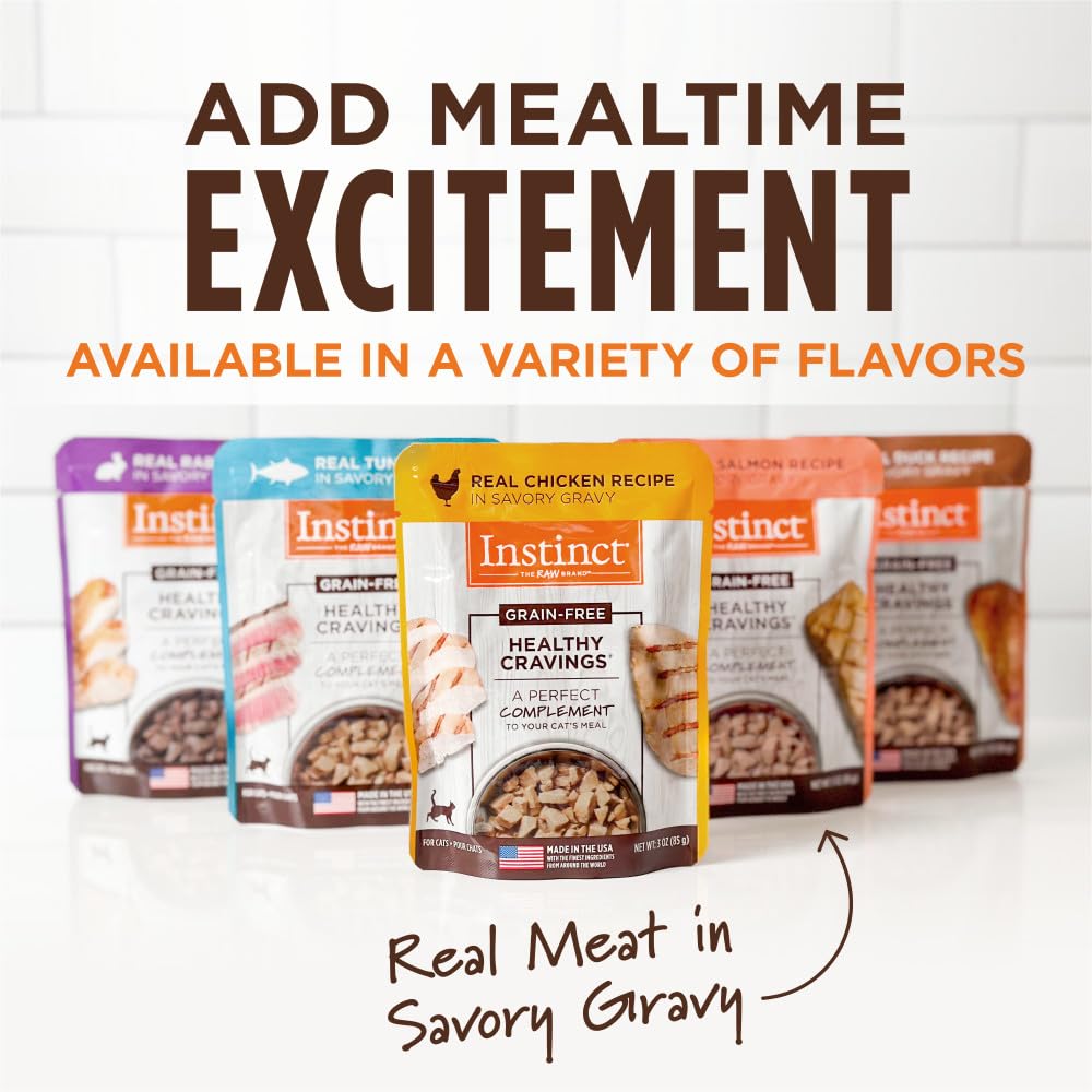 USA-made Instinct grain-free rabbit recipe label communicates trusted sourcing.