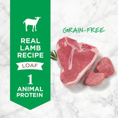 Instinct lamb loaf texture image, appealing meal option for picky eaters.