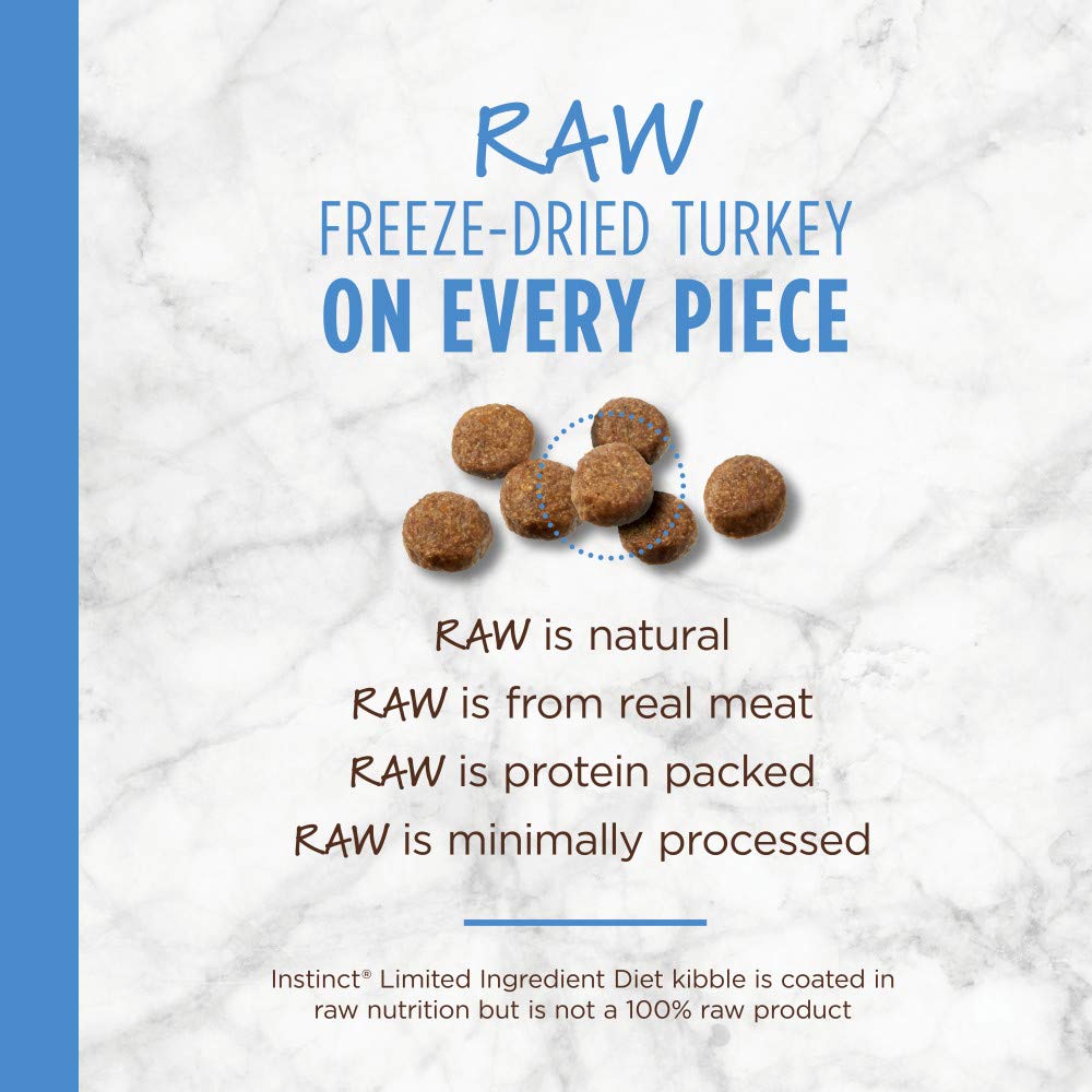 Instinct Limited Ingredient Diet coating detail shows preserved nutrients