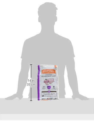 Instinct Limited Ingredient Diet grain-free recipe display emphasizes simple ingredients.