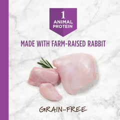 Instinct rabbit-kibble with freeze-dried raw coating boosts flavor and nutrition.