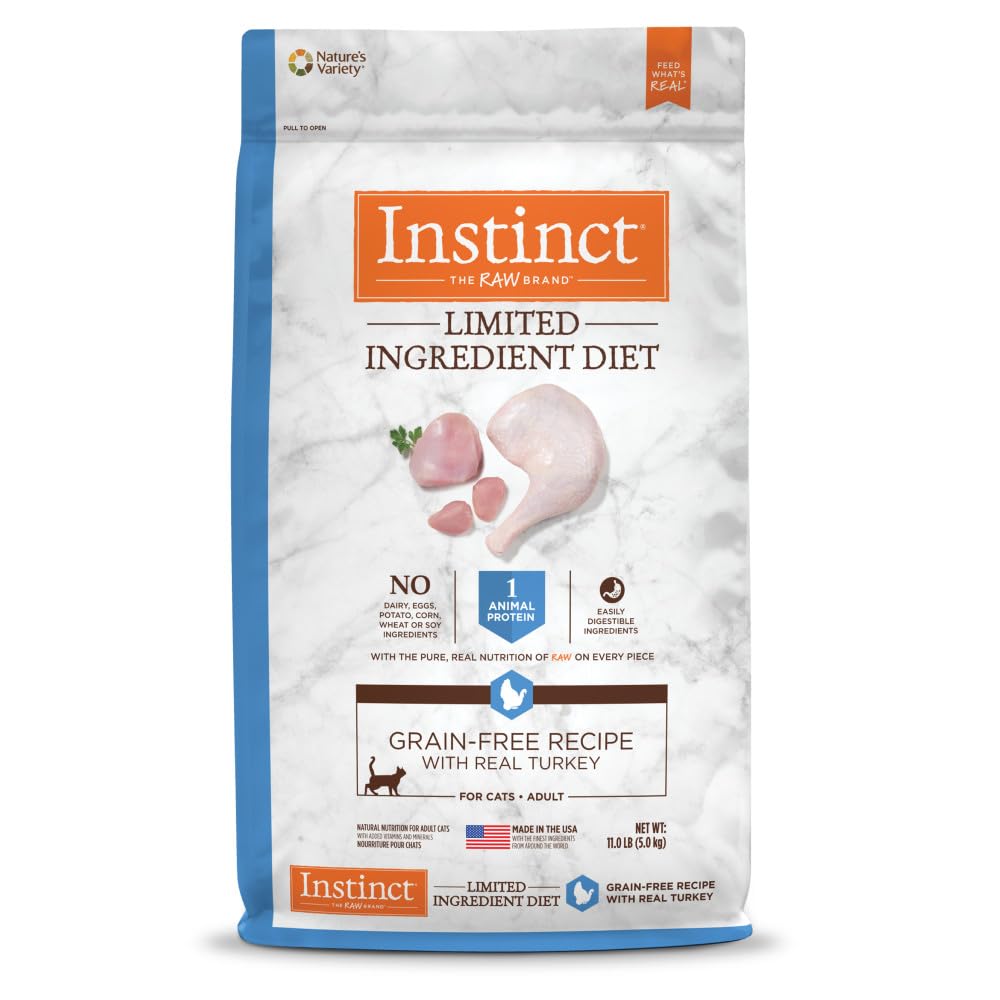 Instinct Limited Ingredient Diet turkey kibble bag, grain-free for sensitive stomachs