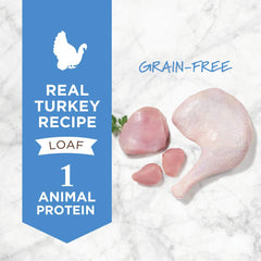 Instinct turkey-first-ingredient in can, cage-free protein for easy meals.