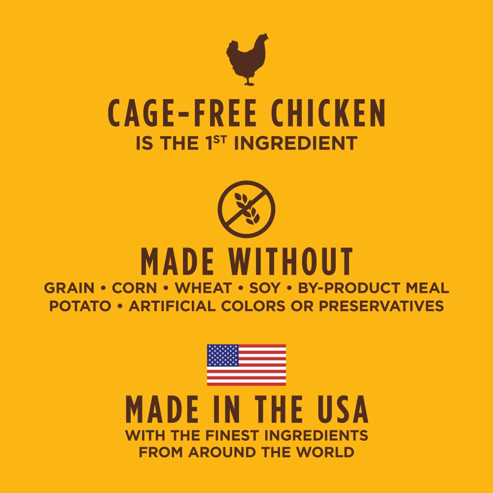 Instinct Original cage-free chicken protein source supports quality nutrition.