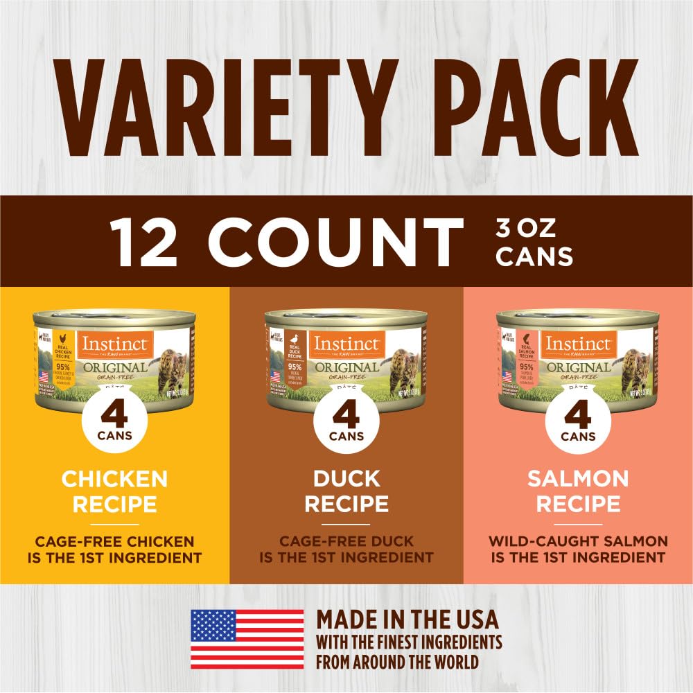 Instinct Original Grain Free Pate Salmon image featuring wild-caught salmon flavor for palatability.