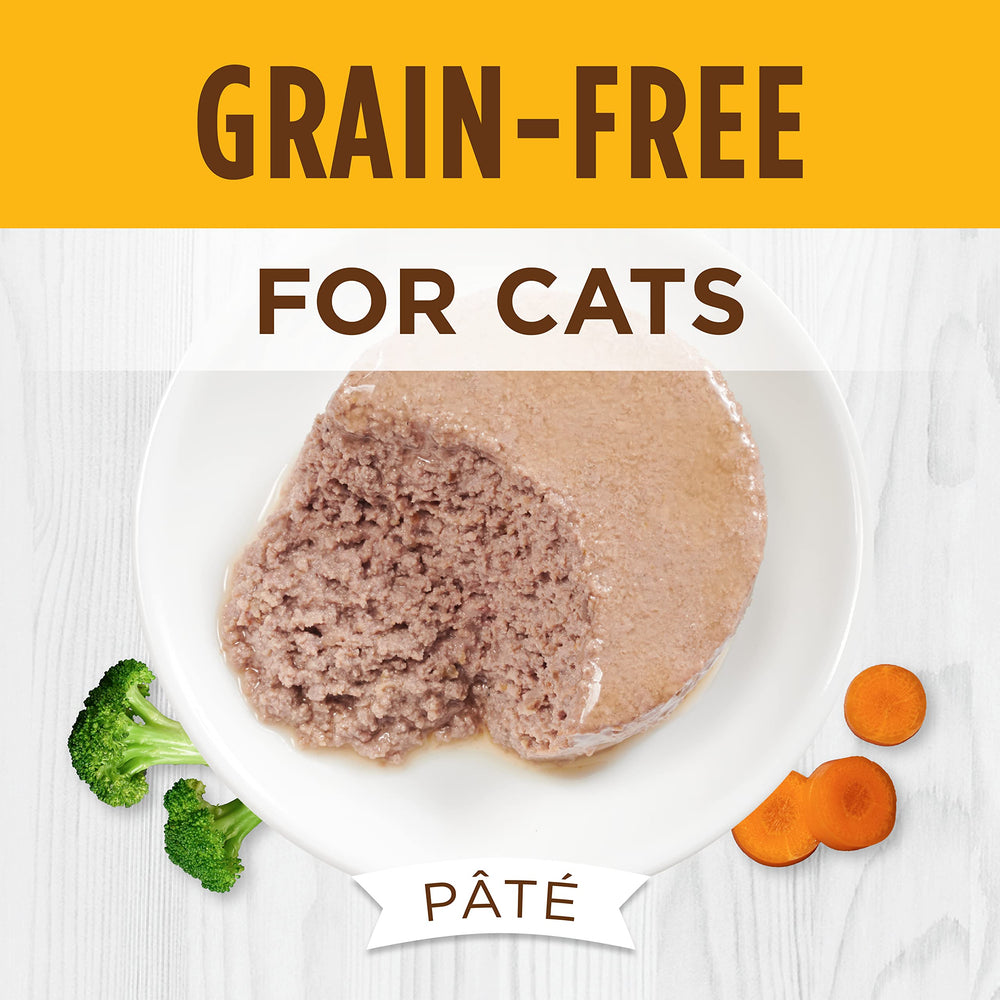 Instinct Original Pate cage-free chicken ingredient label highlights quality protein.